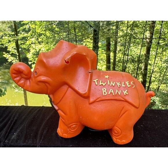 Rare 1950’s Twinkles Plastic General Mills cereal elephant piggy bank W/ Plug BA - Picture 1 of 12